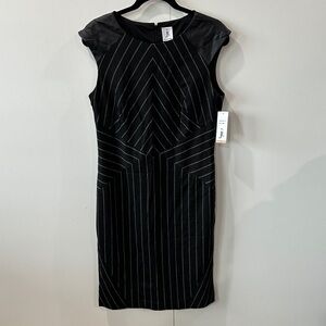 Julia Jordan Black Geometric Midi Dress